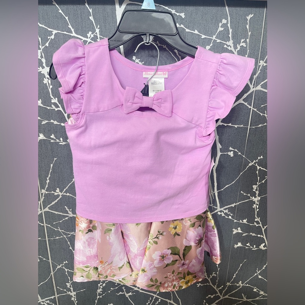 Bonnie Jean Purple and Pink Ruffled Blouse